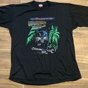 Vintage Snap-on Survival Tools T-Shirt XL Black Panther Jerzees Single Stitch